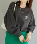 DISCOAT(ディスコート) 【WEB限定】ワンポイント刺繍ビッグロングTシャツ