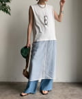 DOUDOU(ドゥドゥ) 【WEB限定】シアーレイヤードカットワンピース
