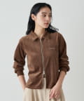 earthy_(アーシー) コットンベロアW zipカーディガン