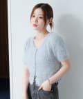 Kastane(カスタネ) 【7.19(土)12:00発売/2025AW/セットアップ対応/前後2WAY】シャギー半袖カーディガン