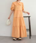 w closet(ダブルクローゼット) 【25AW】【セットアイテム】衿付き柄アソートワンピース
