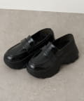 w closet(ダブルクローゼット) 【25AW】ベルト付厚底ローファー