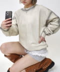 OUTLET(アウトレット) 【WHO'S WHO gallery】裏毛ラインスプレークルー