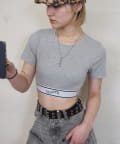 OUTLET(アウトレット) 【WHO'S WHO gallery】【SLOPPY】ラインゴムTEE