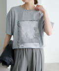 PUAL CE CIN(ピュアルセシン) 【接触冷感+UVカット】フォトプリントTシャツ