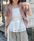 w closet(ダブルクローゼット) 【25AW】フーディーチェックシャツ