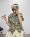 w closet(ダブルクローゼット) 【25AW】フーディーチェックシャツ