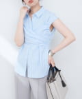 NICE CLAUP / OLIVE des OLIVE OUTLET(ナイスクラップ  / オリーブ デ オリーブ アウトレット) 【natural couture】フロントクロス２ＷＡＹシャツブラウス