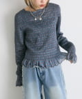 w closet(ダブルクローゼット) 【25AW】柄シャーリングプルオーバー