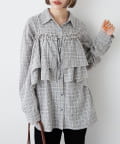 w closet(ダブルクローゼット) 【25AW/お気に入り総選挙対象アイテム】ビスチェ付きチェックシャツ
