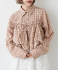 w closet(ダブルクローゼット) 【25AW/お気に入り総選挙対象アイテム】ビスチェ付きチェックシャツ