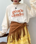 w closet(ダブルクローゼット) 【25AW】袖レースレイヤードロンＴ