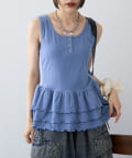 w closet(ダブルクローゼット) 【25AW】ラインティアードタンク