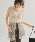 mystic(ミスティック) 【新色追加!ロングシーズンアイテム】シャギーレースタンクチュニック