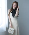 one after another NICE CLAUP(ワンアフターアナザー ナイスクラップ) 【Mode Ribbon Collection】ボウタイアメスリニットワンピ