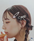 Lattice(ラティス) リボンヘアクリップ/パッチンピンセット(2P)