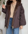 DOUDOU(ドゥドゥ) ファー取り外し2WAYコート