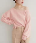 natural couture(ナチュラルクチュール) 【WEB限定】ウール混ボートネックニットプルオーバー