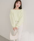natural couture(ナチュラルクチュール) 【WEB限定】ウール混ボートネックニットプルオーバー