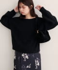 natural couture(ナチュラルクチュール) 【WEB限定】ウール混ボートネックニットプルオーバー