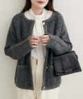 natural couture(ナチュラルクチュール) 【WEB限定】ふわもっちりニットジャケット