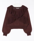 NICE CLAUP / OLIVE des OLIVE OUTLET(ナイスクラップ  / オリーブ デ オリーブ アウトレット) 【RMAF】クロスフリルニット