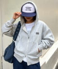 CIAOPANIC TYPY(チャオパニックティピー) 【UNISEX】アシッドウォッシュ加工ロゴジップパーカー