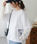 DISCOAT(ディスコート) 【WEB限定】レイヤードビッグロングTシャツ