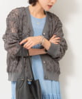 NOLLEY'S(ノーリーズ) 【追加】《セットアップ対応》チュール刺繍Vネックカーディガン