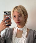 CIAOPANIC(チャオパニック) アンティーク風リムレスメガネ