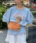 CIAOPANIC(チャオパニック) 【HELLO.SANFRANCISCO/ハローサンフランシスコ】配色ステッチカフェメニューTEE