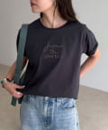 FREDY & GLOSTER(フレディ アンド グロスター) パールロゴシルケット半袖Tシャツ