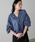 LARUTA(ラルータ) ［Web限定］デニム風フード付きパーカー