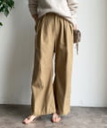 DOUDOU(ドゥドゥ) タックトラウザーパンツ