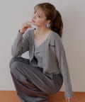 Chico(チコ) カシュクールレースキャミコンパクトカーディガンセット