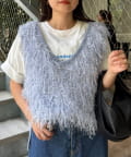 CIAOPANIC TYPY(チャオパニックティピー) Vネックループフリンジベスト