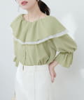 NICE CLAUP / OLIVE des OLIVE OUTLET(ナイスクラップ  / オリーブ デ オリーブ アウトレット) 【natural couture】マルチWAYフリル衿ブラウス