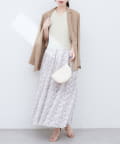 NICE CLAUP / OLIVE des OLIVE OUTLET(ナイスクラップ  / オリーブ デ オリーブ アウトレット) 【natural couture】ニット×チュールドッキングワンピース