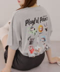 NICE CLAUP / OLIVE des OLIVE OUTLET(ナイスクラップ  / オリーブ デ オリーブ アウトレット) 【RMAF】16匹のネコ達BIGTシャツ
