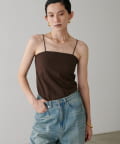 LARUTA(ラルータ) カップ付きレーヨンポンチキャミ