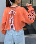 CIAOPANIC TYPY(チャオパニックティピー) 【HELLO.SANFRANCISCO/ハローサンフランシスコ】2WAYフラワーカットスウェットカーデ