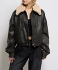 WHO’S WHO gallery(フーズフーギャラリー) 【UNISEX/サイズ展開あり】3way ヴィンテージライクレザーボアブルゾン