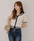 NICE CLAUP / OLIVE des OLIVE OUTLET(ナイスクラップ  / オリーブ デ オリーブ アウトレット) 【RMAF】スカラップスキッパーポロ