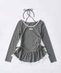 OLIVE des OLIVE(オリーブ デ オリーブ) 裾レースドロストトップス