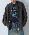 Kastane(カスタネ) 【WHIMSIC】ACID WASHED PLAID SHIRT