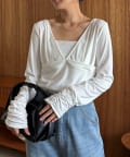 CAPRICIEUX LE'MAGE(カプリシュレマージュ) 【WEB限定】深VネックロンT