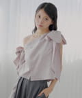 Chico(チコ) 【SALON by Chico】アシメデザインビッグリボンシャツ