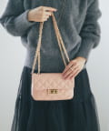 La boutique BonBon(ラブティックボンボン) 【オウレンティ】マットタッチキルティングチェーンバッグ