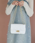 La boutique BonBon(ラブティックボンボン) 【オウレンティ】マットタッチキルティングチェーンバッグ
