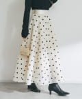 La boutique BonBon(ラブティックボンボン) ドットオーガンサーキュラースカート